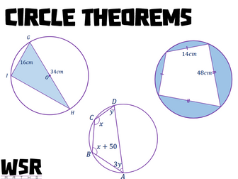 Circle Theorems - Link Up Worksheet