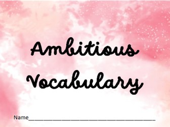 Ambitious Vocabulary record
