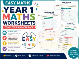 Year 1 Maths Worksheets | Complete Pack