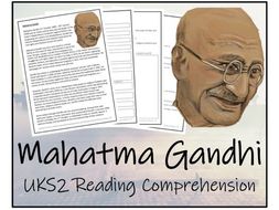 UKS2 History - Mahatma Gandhi Reading Comprehension Activity | Teaching