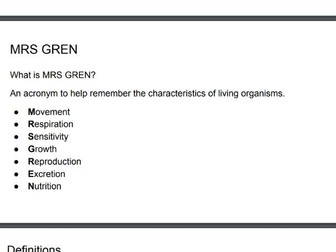 CIE IGCSE Coordinated Sciences B1: Characteristics of Living Organisms