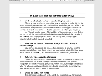 Essential Tips for Writing a Stage Play