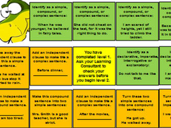 Sentence Types- differentiated interactive lesson