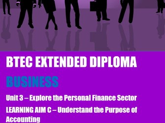 BTEC Business Level 3 Unit 3 Personal & Business Finance Learning Aim C Exam Practice