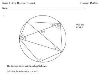 Circle Theorems Test