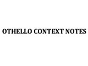 A-Level AQA English - Othello Context & Character Notes