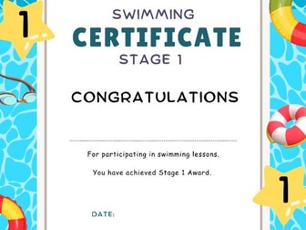 Swimming Certificates