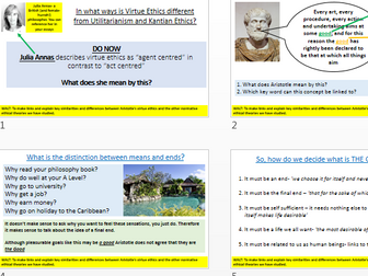 Virtue Ethics - AQA Philosophy