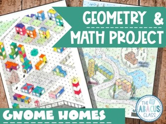 Geometry Math End of Year Project plus Problem Solving Tasks