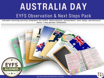Australia Day EYFS Learning Journey Templates