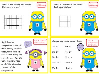 Minions Maths Challenge Year 4