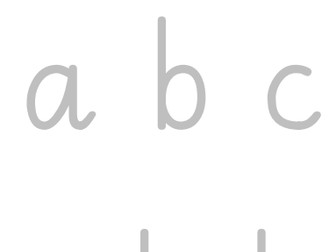 trace your abc - several versions, handwriting font