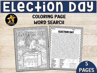 Election Day Activities 2nd Grade Word Search Coloring Page Worksheets November