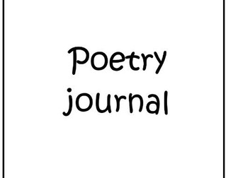 Poetry journal.....booklet of decorated pages to use as a template for a journal