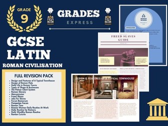 GCSE EDUQAS Latin: GRADE 9 Roman Civilisation Full Revision Pack