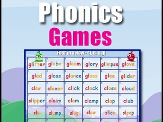Consonant Blends Game - sl, cl, gl, bl, fl, pl, str, br, gr, cr, fr & dr