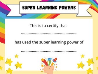 Learning Powers Certificate