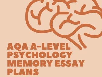AQA 16 Mark Essay Plans - Memory