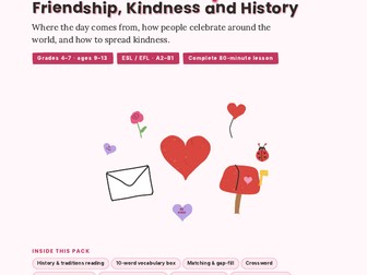 Valentine’s Day ESL Lesson | Friendship & Kindness | Grades 4-7