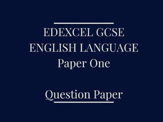 Edexcel GCSE English Language Paper One Mock Exam Paper