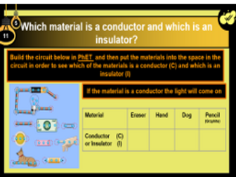 Electricity Unit_ Conductors and Insulators. Science 11-14  (14 slides)