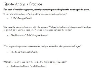 Quote Analysis Practice