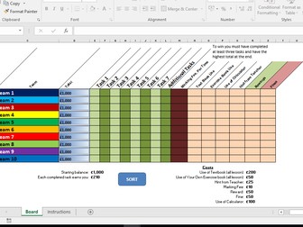 Revision activity competition template