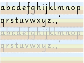 Sky Grass Ground Handwriting Practise Sheets