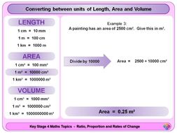 Converting Between Units of Length, Area and Volume KS4