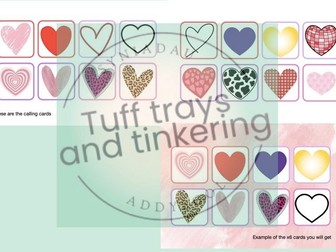 santes dwynwen valentines heart bingo eyfs foundation phase ps1 nursery