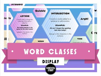 SPAG Display - Word Classes - School Stuff