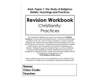 AQA Workbook: Christianity Practices