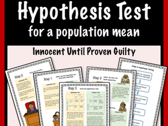 Hypothesis Test for a Population Mean - Analogy to a Criminal Trial