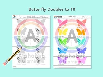 Doubles to 10 in order Butterflies