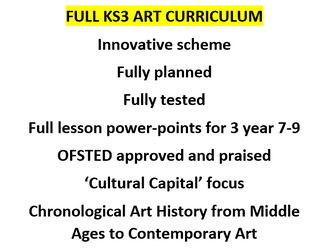 FULL KS3 Art Curriculum - ALL LESSONS!