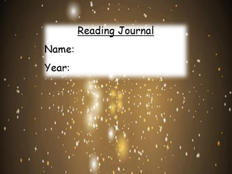 Reading journal cover