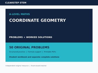 A Level Maths Coordinate Geometry Solutions