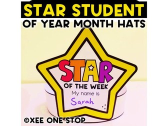 Star Student of the Week Month Year Crowns