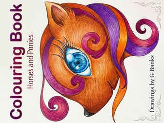Coloring Book:Horses and Ponies