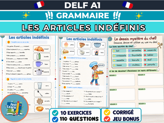 KS2 French | Grammar: Articles Indéfinis-DELF A1