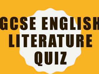 GCSE English Literature Revision Quiz