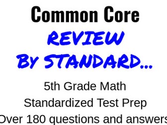 5th Gr. Common Core Math Review by Standard