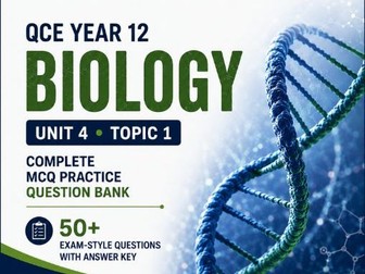 QCE Biology Exam Revision Booklet | Unit 4 Topic 1 | Notes + MCQs