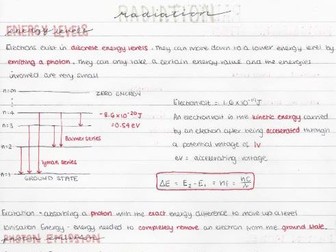 AQA AS Physics Radiation Topic Revision Notes