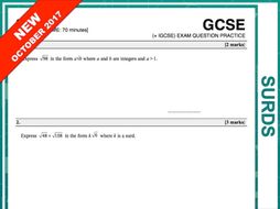 GCSE 9-1 Exam Question Practice (Surds)