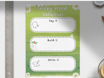 Say it, Build it, Write it - Tricky Words