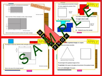 Area Perimeter Exam Revision Bundle