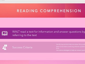Step by Step Reading Comprehension