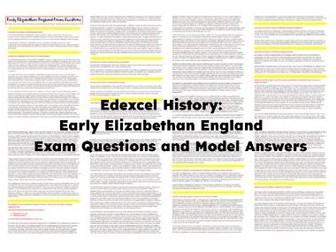 GCSE History Edexcel Early Elizabethan England Model Answers