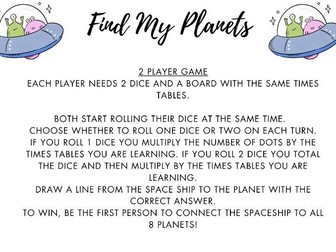 Find My Planets - Times Tables Game